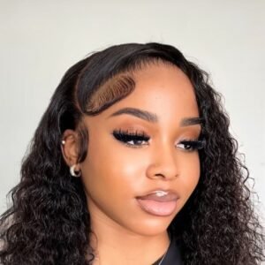 Bob curls side part or middle part